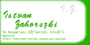 istvan zahorszki business card